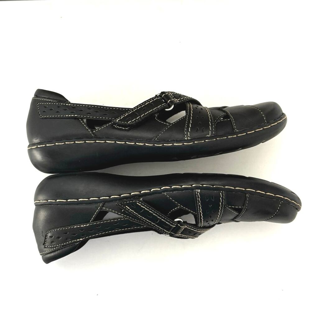 Clarks Women’s Size 9 M Ashland Spin Q Black Leather Mary Jane Shoes - Picture 10 of 12
